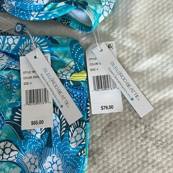 Bleu Rod Beattie Paradise Found Underwire Molded Swimsuit Set Size 4 - Picture 12 of 12